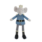 MON AMI Prince Earl The Elephant Plush Stuffed Doll - 12 , Cute Elephant in Blue Suit, Use as Toy or Nursery Room D cor, for