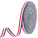 PATIKIL 5/8 Red White Navy Striped Grosgrain Ribbon, 55 Yard Polyester Fabric Stripe Craft Ribbon Double Faced Design for Bow Gi