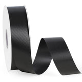 LaRibbons Black Stiff Floral Satin Ribbon 1.5 Inch x 100 Yards, Polypropylene Ribbon for Gift Baskets, Outdoor Decor, Memorial A