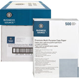 Business Source 32125 Multipurpose Paper,20lb.,92 Bright,81/2Inch x11Inch ,5RM/CT,White