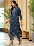 Libas Women'S Pure Cotton Kurta Set (277280R Blue Xs