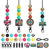 MUBYOK F02 Mama Car Freshie Hangers Making Kit DIY Silicone Beads Hanging Charms Accessories Supplies