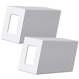 (50 Pack) BESTTEN USWP6 Matte Snow White Screwless Wall Plate, 1 Gang Switch Plate, Decorator Receptacle Outlet Cover, H4.69