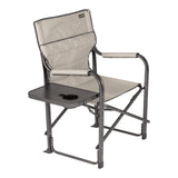 Lippert Components Scout Plus Director Chair with Side Table for Camping, Foldable, Steel Tube Frame, 600D Polyester, UV and Wat