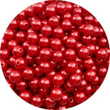 Tingoons 700pcs 6mm Pearl Beads with Hole Round Loose Luste Craft Beads for Home Decoration Vase Fillers DIY Craft Making Jewelr