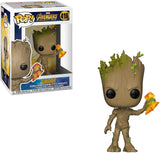 Funko POP! Marvel: Avengers Infinity War - Groot with Stormbreaker -,Multicolor, Standard