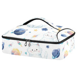 SyXIOP Insulated Casserole Carrier Bag Cartoon Watercolor Planet Cats