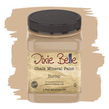 Dixie Belle Paint Company Chalk Finish Furniture Paint - Burlap (32oz) - Matte Cozy Tan Chic Chalk Mineral DIY Furniture Paint