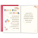 YIWANSIN Thank You Card Gift for Teacher, Preschool Teacher Appreciation Card from Parents, End of Year Thank You Gift for Nurse
