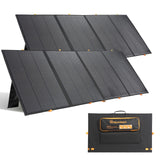 800W Portable Solar Panel,2pcs 400W,Foldable Solar Panel Power Backup,36V Output Solar Charger for Power Station Off Grid Outdoo