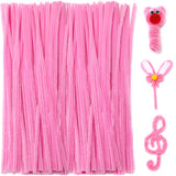 Praisebank Pink Pipe Cleaners for Crafts, 200pcs, Chenille Stems for DIY Projecets, Arts & Crafts Supplies for Festival Party De