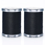 Selric 300Yards Extra Strong Bonded Nylon Thread for Leather Sewing, Black Heavy Duty Upholstery Thread for Heavy Fabric (2 Spoo