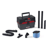 RIDGID 50318 4500RV ProPack 4.5Gal. Portable Wet Dry Shop Vacuum with Toolbox Design, 5.0 Peak HP Motor, Expandable Pro Hose, a