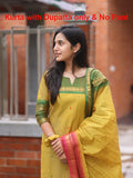 Anni Designer Women'S Rayon Viscose Straight Printed Kurta With Dupatta (Kozikod Yellow_Xxl_Yellow_Xx-Large),Yellow,2XL,Rayon,Casual,