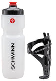 Schwinn Translucent Sport Water Bottle And Bottle Holder Combo, 26 Oz Or 750 Ml, Bpa-Free Squeeze Sport Bottle With Ounce Marker