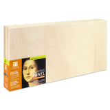 Ampersand Art Supply Unprimed Basswood Artist Panel, 11/2 Cradled Profile, 6x12