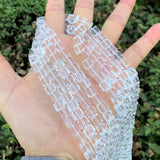 100pcs Czech Faceted Cube Crystal Glass Beads Spacer 8mm (0.3 Inch) Crystal Clear