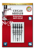 Organ Needles 4964832910738 Anti-Glue Embroidery Needles #75/11 Anti-Glue Embroidery X 5 Needles