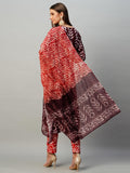 Gosriki Women'S Cotton Blend Straight Printed Kurta With Pant & Dupatta (Nalika Magenta-Kbv-Gs_Xl_Magenta_X-Large),Magenta,,B0CNLZKYSD