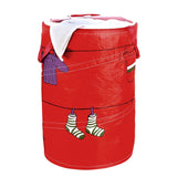 HOKIPO Multipurpose Foldable & Collapsible 50Litre PopUp Laundry Bag Basket with Zippered Lid and Carry Handle(Polyester;Polye