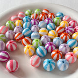 ANCADN 16mm Acrylic Beads 100pcs Colorful Ball Bead Multicolor Round Beads for DIY Jewelry Making (Ball Beads)