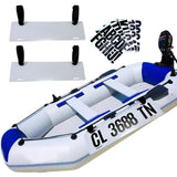 Movbudy 2 Pack Boat Registration Number Plate, Registration Sticker Plate with 16 Sheets Black Numbers and Letters Stickers, Whi