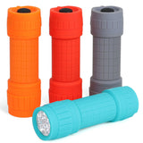 FASTPRO 4-Pack 9-LED Mini Flashlight Set, AAA Batteries are Included and Pre-Installed, Perfect for Class Teaching, Camping, Wed