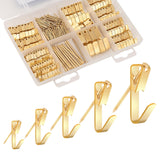 230PCS Picture Hanging Kit, Heavy Duty Picture Hangers for Drywall 5 Sizes 100-10lbs Picture Hooks for Hanging Hardware Mirror,