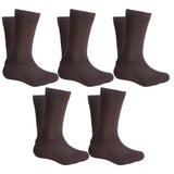 Cotson Organic Cotton And Bamboo MenS Formal Socks Pack Of 5 (Brown)