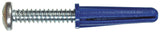 The Hillman Group 5063 Size Hillman Plastic Anchors with Screws 810 X 7/8 Pan Head Phillips 5 Lb. Blue 6/Pack, Silver