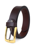 Sunshopping MenS Formal Genuine Leather Pin Buckle Brown Belt (Jafa76) (34, Brown)