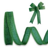 JaoZuyard Dark Green Burap Ribbon 1/2 inch X 10 Yard Natural Dark Green Woven Ribbon DlY Handmade Solid WiredEdging Production W