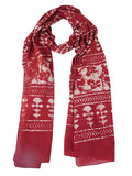 Rai Sahab Stole For Women Stylish | Scarf For Women | Face Mask(St129Red)