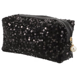 VALICLUD Sequin Cosmetic Bag Portable Glitter Makeup Zipper Bag Toiletry Bag Sequin Organizer Bag for Women Girls Travel Daily U