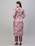 Gosriki Women'S Cotton Blend Straight Printed Kurta With Pant (Seep Purple-Gs_4Xl_Purple_Xxxx-Large),Purple,4,B0CT3LGFHC
