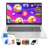 HP 17 inch Business Laptop Computer - Office Lifetime, 17.3 FHD+ Display, AMD Ryzen 5 7430U(Beats i7), AMD Radeon Graphics, Wind