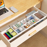 Large Expandable Drawer Organizer Tray, Adjustable Desk Drawer Organizer