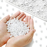 Towenm 1100PCS 8MM White Pearls for Crafting, No Hole Pearls Beads for Vase Filler, Faux ABS Round Pearls for Floating Candles C