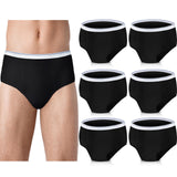 Blosssound 6 Pack Men's Incontinence Underwears Reusable Washable Leak Proof Underwears Protection Incontinence Briefs Men Bladd