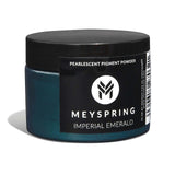 MEYSPRING Imperial Emerald - Intense Green Mica Powder for Epoxy Resin - Pigment Powder for Resin Art, Casting Resin and UV Resi