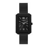 Timex Analog Watch For Women With Black Dial & Black Stainless Steel Bracelet Band - Water Resistant Women'S Wrist Watches -Twel