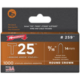Arrow Fastener 259 9/16 T25 Staples, 36 Pack