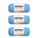 Bernat Super Value Yarn, 3 Pack, Hot Blue 3 Count