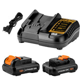 SJZNHFTOLO DCB120 12V 4.0Ah Replacement Battery for Dewalt 12V Battery and Charger Kit DCB121 DCB123 DCB122 DCB124 DCB125 DCB127