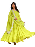 Wedani Georgette Sequins Work Anarkali Kurta Set For Women,PARROT,XL