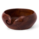 Guru Jee Handmade Wooden Yarn Bowl Wool Ball Holder Knitting Bowl Crochet Holder Gifts Showpiece (Natural Brown Plain (7X3))
