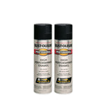 Rust-Oleum 239107-2Pk Professional High Performance Enamel Spray Paint 15 Oz Semi-Gloss Black 2 Pack -Like New