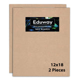 Eduway 12X18 Inch Mdf Board Wood Sheet For Mandala , Lippan, Resin Art & Craft, 4Mm Thick, Pack Of 2 - Premium Cardboard Materia