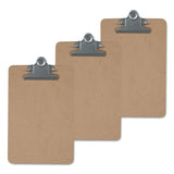 Universal 40305VP Hardboard Clipboard, 1Inch Capacity, Holds 8 1/2 x 14, Brown, 3/Pk