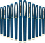 Chrome Baoke Gel Ink Pens Rollerball Pens 0.7mm Medium Line, Box of 12 Pack (Blue)